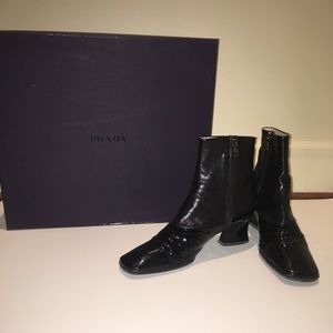 Patent Leather/Leather Prada Boots Size 5